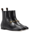 GUCCI JORDAAN LEATHER ANKLE BOOTS,P00294822