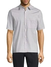 THEORY Bruner Dot Print Button-Down Shirt