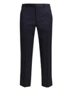 Emporio Armani Raised-seam Tapered Trousers In Navy