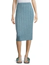 MARC JACOBS Glittery Ribbed Pencil Skirt