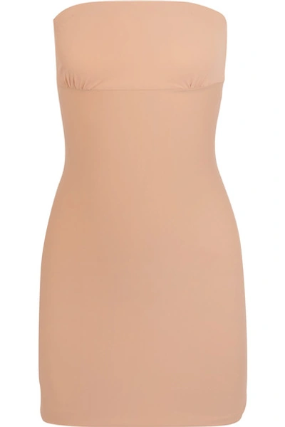 Commando Two-faced Tech Strapless Control Shapewear Slip In Beige