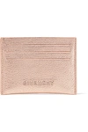 Givenchy Pandora Metallic Textured-leather Cardholder In Pink