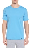 Hanro Living Crewneck Short Sleeve Tee In Azure