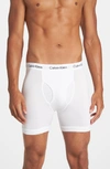Calvin Klein 3-pack Boxer Briefs In White Seaway/ Blue/ Amaranth