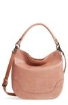 FRYE MELISSA LEATHER HOBO - RED,DB149