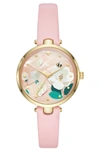 KATE SPADE HOLLAND LEATHER STRAP WATCH, 34MM,KSW1413
