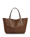 Annabel Ingall Isabella Small Leather Tote In Coffee/gold