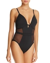 KENNETH COLE MESH PUSHUP ONE PIECE SWIMSUIT,KC8EE03