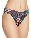 HANKY PANKY ORIGINAL-RISE PRINTED LACE THONG,2B1181