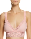 Hanky Panky Organic Cotton Padded Lace-trim Bralette In Rosita Pink
