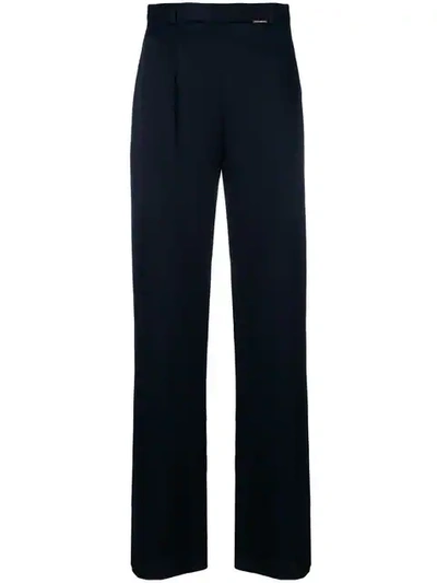 Styland High-waisted Wide Leg Trousers In Blue