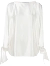 GIANLUCA CAPANNOLO TIED SLEEVES BLOUSE,18ET549400A12682435