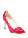 OSCAR DE LA RENTA Tami Coated-Toe Suede Pumps,0400097288168