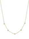 EF COLLECTION 14K Yellow Gold Five Mini Star Diamond Necklace