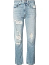 BROCK COLLECTION BROCK COLLECTION DISTRESSED STRAIGHT-LEG JEANS - BLUE,R18DE01F37612688955