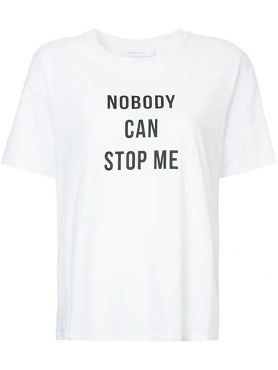 Nobody Denim Nobody Can Stop Me T-shirt  In White
