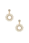 Shashi Solar Crystal-embellished Drop Earrings In Gold