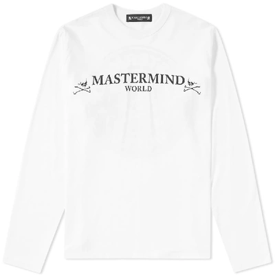 Mastermind Japan Mastermind World Long Sleeve Circle Logo Tee In White