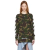 OFF-WHITE Green Camouflage Diagonal T-Shirt,OMAB001S188780129901