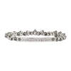 Alexander Mcqueen Skull-motif Logo-engraved Bracelet In Silver