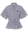 MCQ BY ALEXANDER MCQUEEN GINGHAM COTTON BLOUSE,P00307148