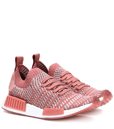 Adidas Originals Nmd R1 Rubber-trimmed Primeknit Trainers In Pink