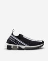 Dolce & Gabbana Sorrento Logo-print Mesh Sneakers In Black