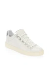 BALENCIAGA Leather Lace-Up Sneakers