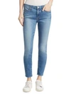 MOTHER The Looker Ankle Fray Skinny Jeans