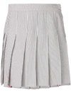 THOM BROWNE asymmetric pleated striped skirt,FGC402A00572