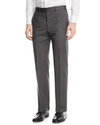 EMPORIO ARMANI BASIC FLAT-FRONT WOOL TROUSERS,PROD205630312