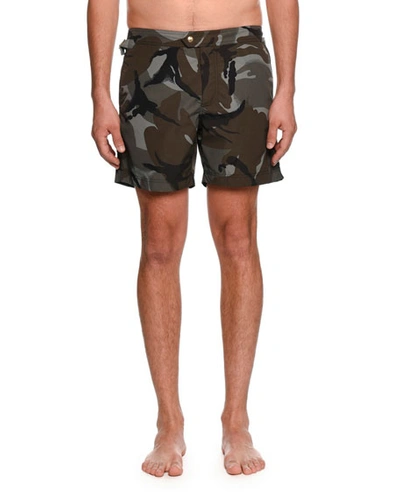 Tom Ford Camouflage-print Swim Trunks In Multi