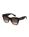 Celine Two-tone Gradient Cat-eye Sunglasses, Black In Black/brown Gradient