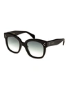 Celine Square Gradient Acetate Sunglasses In Black Pattern