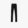 Givenchy Logo Panel Straight Leg Jeans In Black