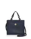 Tory Burch Kira Small Leather Tote - Blue In Royal Navy Blue/gold