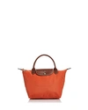 Longchamp Le Pliage Mini Nylon Tote In Orange/gold