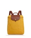 Longchamp 'le Pliage' Backpack - Yellow In Sunshine Yellow/gold