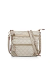 Mz Wallace Downtown Crosby Crossbody - Beige In Light Beige/gold