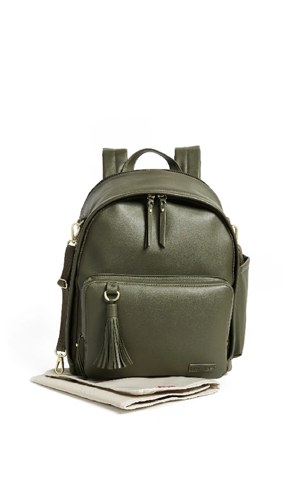Skip Hop Greenwich Simply Chic Diaper Backpack In Olive