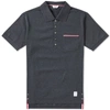 THOM BROWNE Thom Browne Mercerised Pique Pocket Polo,MJP022A-01455-0253