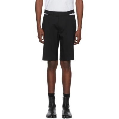 Helmut Lang Cut Out Tailored Shorts In 001.black
