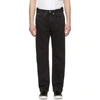 ALEXANDER MCQUEEN ALEXANDER MCQUEEN BLACK DECONSTRUCTED SELVEDGE JEANS,486813QKY46