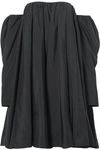 CALVIN KLEIN 205W39NYC OFF-THE-SHOULDER RUFFLED SHELL DRESS