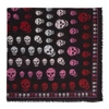 ALEXANDER MCQUEEN ALEXANDER MCQUEEN BLACK AND PINK SKULL SCARF,4968273A34Q