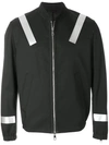 Neil Barrett Black Reflective Shell Bomber Jacket In Black