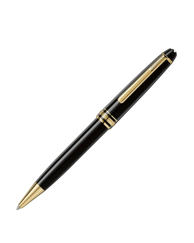 Montblanc Meisterstück Classique Resin And Gold-plated Ballpoint Pen In Black