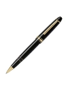 Montblanc Meisterstuck Gold-plated Black Resin Classique Rollerball Pen In Gold