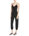 Norma Kamali Fara Crossover-strap Jersey Jumpsuit In Black