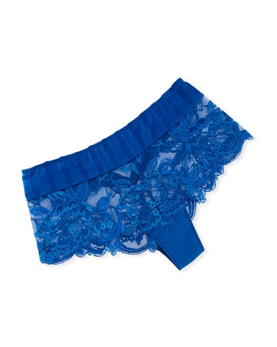 Simone Perele Amour Lace Boyshorts In Sapphire